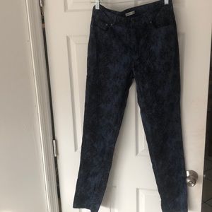 Snakeprint Mid Rise Skinny Pants